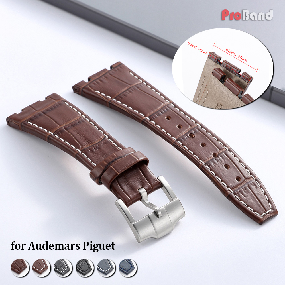 Audemars Piguet Watch Royal Oak - 26mm Premium Leather Watch Band for