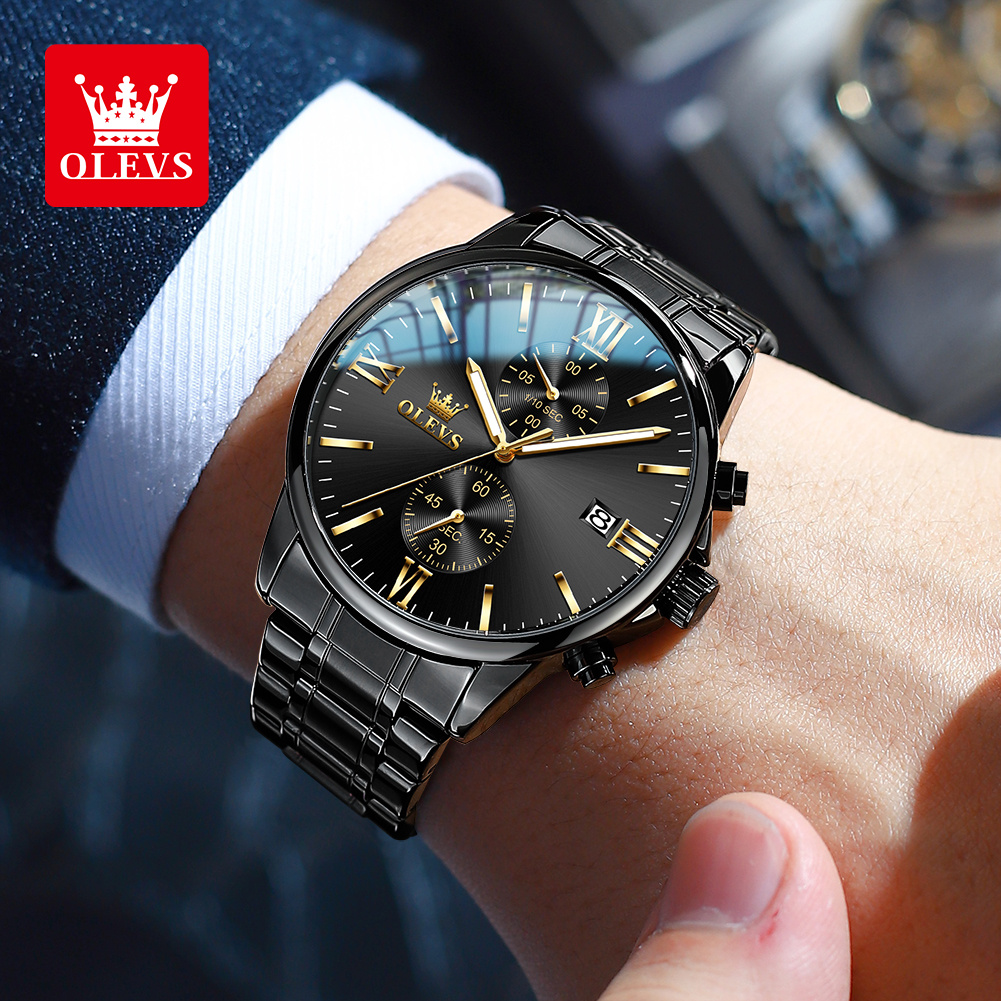 OLEVS 2886 Classic Black Quart - огляд і ціна Luxury Watch Magazine