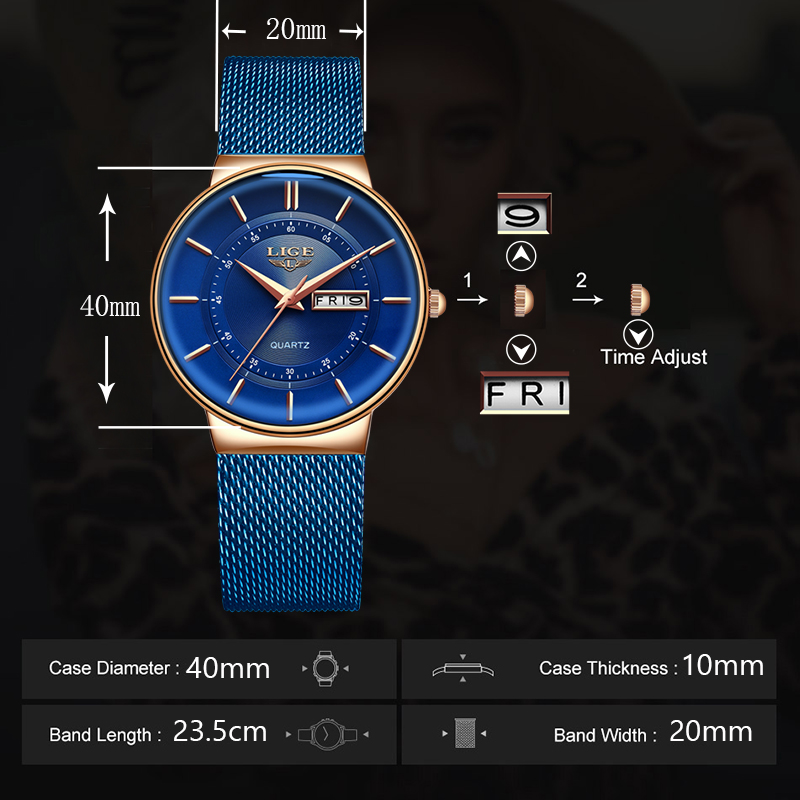 Women Watches LIGE Top Brand L - огляд і ціна Luxury Watch Top 10