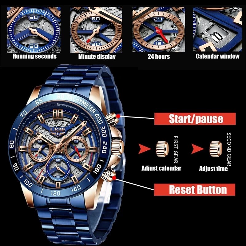 LIGE 2024 New Men Watch Top Br - огляд і ціна Luxury Watch Magazine
