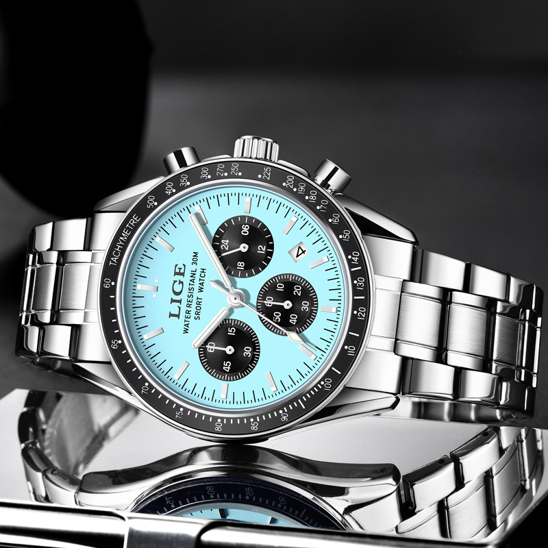 LIGE Top Brand Luxury New Men  - огляд і ціна Luxury Watch Maker